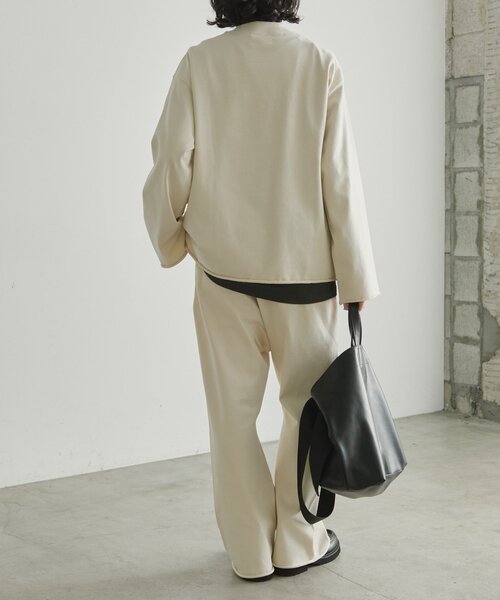 ear PAPILLONNER(イアパピヨネ)の「ラフスウェットパンツ【SUM1 STYLE×MONT KEMMEL】(その他パンツ・レディース・ブラック/アイボリー・FREE)」の19枚目の写真
