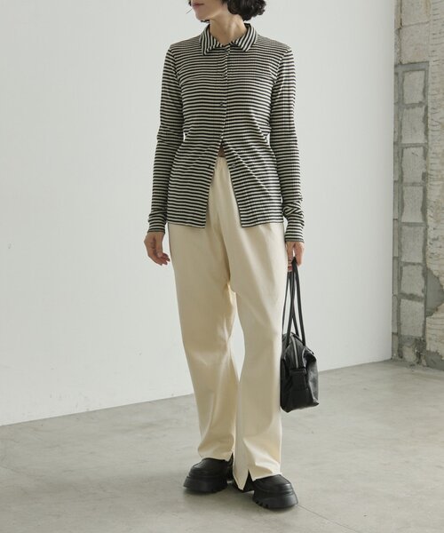 ear PAPILLONNER(イアパピヨネ)の「ラフスウェットパンツ【SUM1 STYLE×MONT KEMMEL】(その他パンツ・レディース・ブラック/アイボリー・FREE)」の21枚目の写真