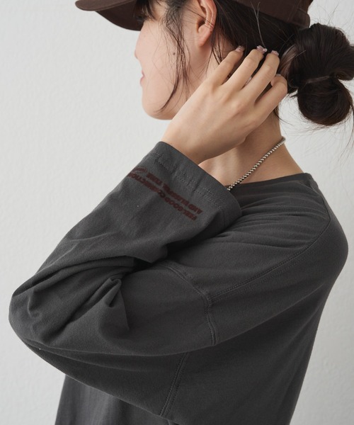 PUAL CE CIN(ピュアルセシン)の「【F&B】オーガニックコットンシアーガーゼカットソー(Tシャツ/カットソー・レディース・ブラウン/チャコールグレー/オフホワイト・FREE)」の6枚目の写真