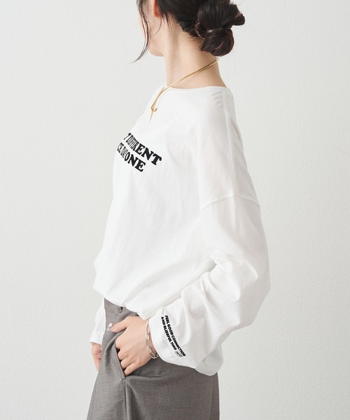PUAL CE CIN(ピュアルセシン)の「【F&B】オーガニックコットンシアーガーゼカットソー(Tシャツ/カットソー・レディース・ブラウン/チャコールグレー/オフホワイト・FREE)」の21枚目の写真