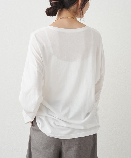 PUAL CE CIN(ピュアルセシン)の「【F&B】オーガニックコットンシアーガーゼカットソー(Tシャツ/カットソー・レディース・ブラウン/チャコールグレー/オフホワイト・FREE)」の22枚目の写真