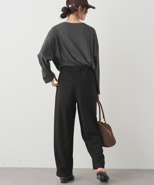 PUAL CE CIN(ピュアルセシン)の「【F&B】オーガニックコットンシアーガーゼカットソー(Tシャツ/カットソー・レディース・ブラウン/チャコールグレー/オフホワイト・FREE)」の12枚目の写真
