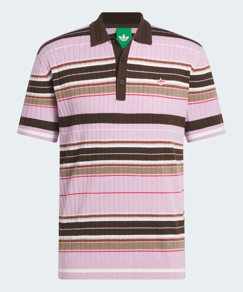 adidas（アディダス）の「オリジナルスゴルフ Originals ニット ポロ【adidas Golf/アディダスゴルフ】（ポロシャツ・メンズ・ピンク・XX-LARGE/LARGE/MEDIUM/X-LARGE/SMALL）」の7枚目の写真