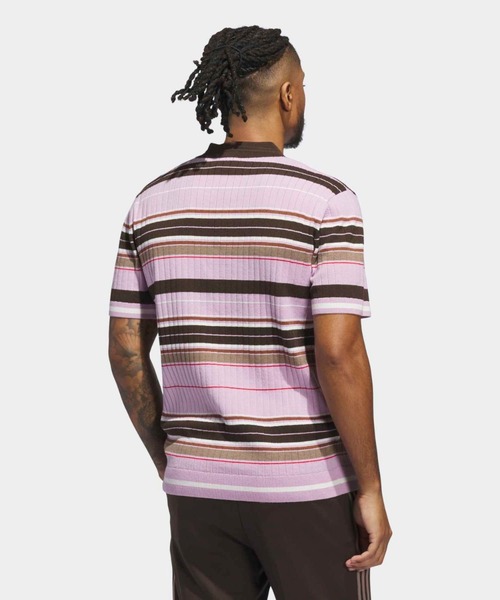 adidas（アディダス）の「オリジナルスゴルフ Originals ニット ポロ【adidas Golf/アディダスゴルフ】（ポロシャツ・メンズ・ピンク・XX-LARGE/LARGE/MEDIUM/X-LARGE/SMALL）」の2枚目の写真