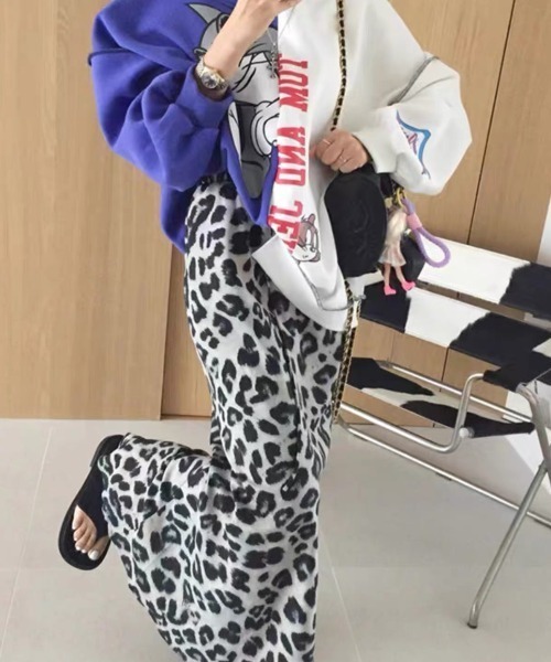 Vipoa(ヴィポア)の「Leopard slim drape skirt(スカート・レディース・ブラウン/グレー・FREE)」の7枚目の写真