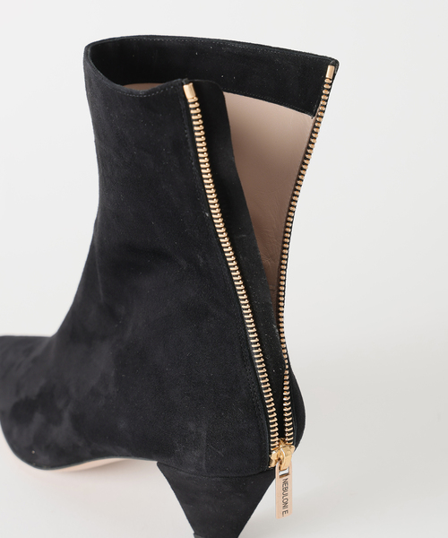 NEBULONI E(ネブローニ)の「NEBULONI.E ネブローニ Back Zip Boots H;5cm Camo 7720C AGU(ブーツ・レディース・ブラック・39/38/37/36)」の10枚目の写真