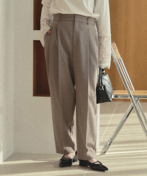 Green Parks(グリーンパークス)の「【イージーケア】ドライツイルテーパードパンツ(その他パンツ・レディース・モカ/グレー/ブラック・FREE)」の18枚目の写真
