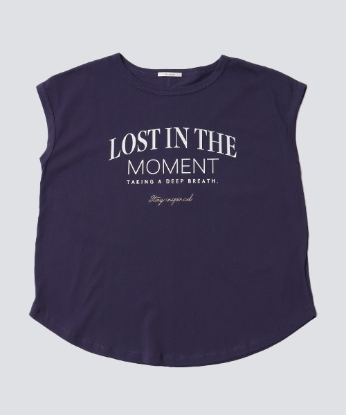 le colis(ルコリ)の「ドライタッチ ロゴ プリント プルオーバー(Tシャツ/カットソー・レディース・オフホワイト/ネイビー/グリーン・FREE)」の1枚目の写真