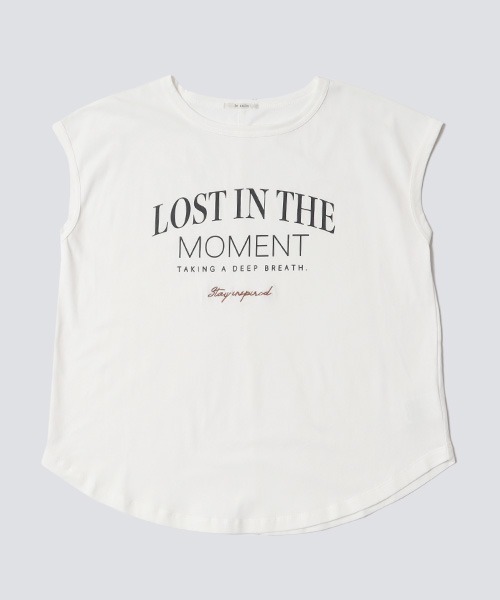 le colis(ルコリ)の「ドライタッチ ロゴ プリント プルオーバー(Tシャツ/カットソー・レディース・オフホワイト/ネイビー/グリーン・FREE)」の2枚目の写真