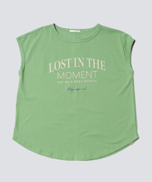 le colis(ルコリ)の「ドライタッチ ロゴ プリント プルオーバー(Tシャツ/カットソー・レディース・オフホワイト/ネイビー/グリーン・FREE)」の3枚目の写真