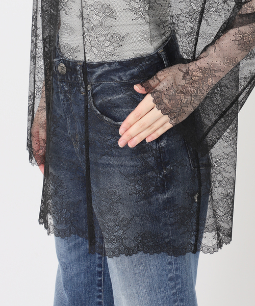 Spick & Span(スピックアンドスパン)の「ARCHIVE STANCE / アーカイブスタンス lace hoodie(パーカー・レディース・アイボリー/ブラック・FREE)」の18枚目の写真