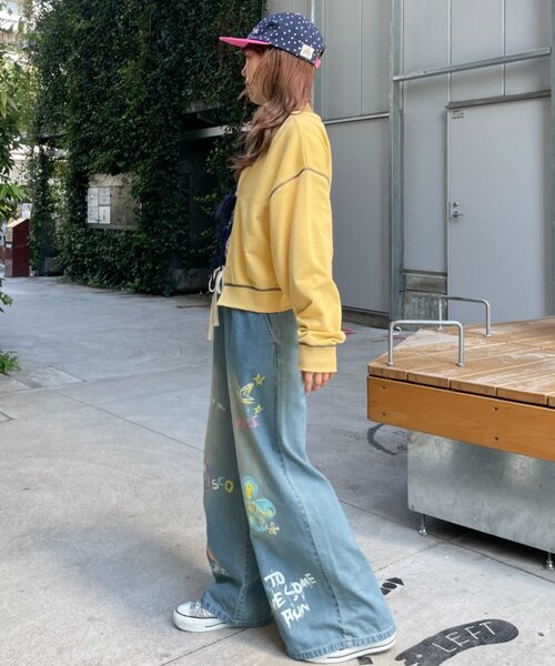HELLO.SANFRANCISCO(ハローサンフランシスコ)の「【HELLO.SANFRANCISCO】2WAY配色リボンスウェット(スウェット・レディース・ブルー/グレー・ONE SIZE)」の18枚目の写真