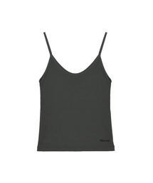 RIB CAMISOLE TOP_CHARCOAL