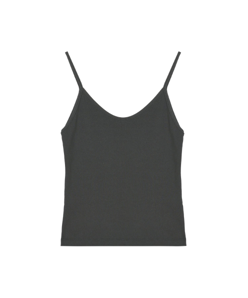 NICK&NICOLE（ニックアンドニコール）の「RIB CAMISOLE TOP_CHARCOAL（Tシャツ/カットソー・レディース・その他・FREE）」の2枚目の写真