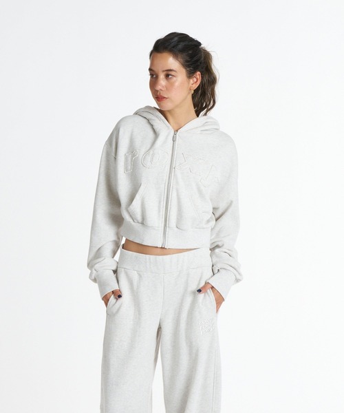 ROXY（ロキシー）の「ROXY SALT FADE ZIP パッチロゴ ジップフーディ スウェットパーカー 【2026年秋冬モデル】/ロキシーショート丈フーディー（パーカー・レディース・グレー/ネイビー/グリーン・MEDIUM/SMALL/LARGE）」の13枚目の写真