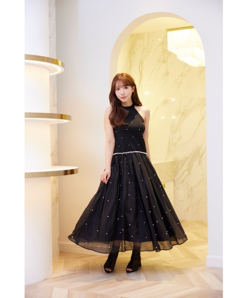 MISTREASS(ミストレアス)の「Pearl Trim American Sleeve Knit Top(ニット/セーター・レディース・ブラック・FREE)」の4枚目の写真