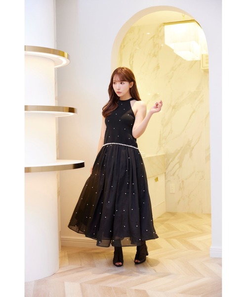 MISTREASS(ミストレアス)の「Pearl Trim American Sleeve Knit Top(ニット/セーター・レディース・ブラック・FREE)」の6枚目の写真