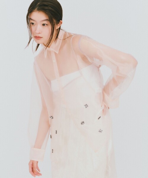 green label relaxing（グリーンレーベルリラクシング）の「＜GLR_MINE＞ビジュー キャミソール ワンピース（ワンピース・レディース・ブラック/ベージュ・FREE）」の3枚目の写真