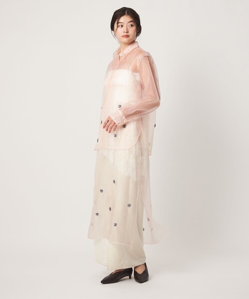 green label relaxing（グリーンレーベルリラクシング）の「＜GLR_MINE＞ビジュー キャミソール ワンピース（ワンピース・レディース・ブラック/ベージュ・FREE）」の5枚目の写真