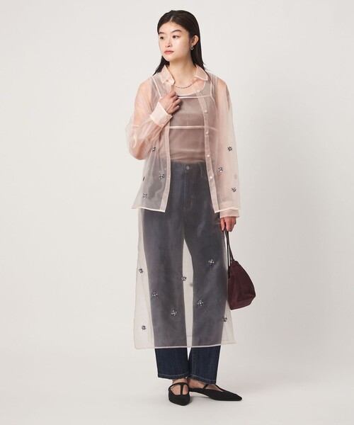 green label relaxing（グリーンレーベルリラクシング）の「＜GLR_MINE＞ビジュー キャミソール ワンピース（ワンピース・レディース・ブラック/ベージュ・FREE）」の8枚目の写真