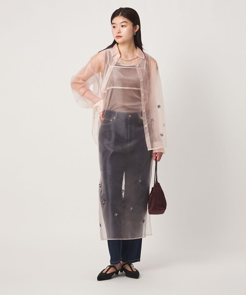 green label relaxing（グリーンレーベルリラクシング）の「＜GLR_MINE＞ビジュー キャミソール ワンピース（ワンピース・レディース・ブラック/ベージュ・FREE）」の9枚目の写真