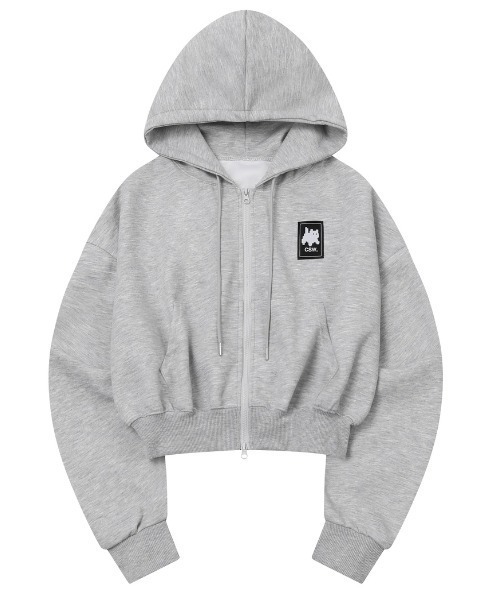 CATSAVETHEWORLD(キャットセーブザワールド)の「◇CATSAVETHEWORLD◇ブランド直輸入正規品/Bey シグネチャー 2WAYフードジップアップ Bey Signature 2-Way Hood Zip Up(パーカー・レディース・グレー/ブラック・S)」の8枚目の写真