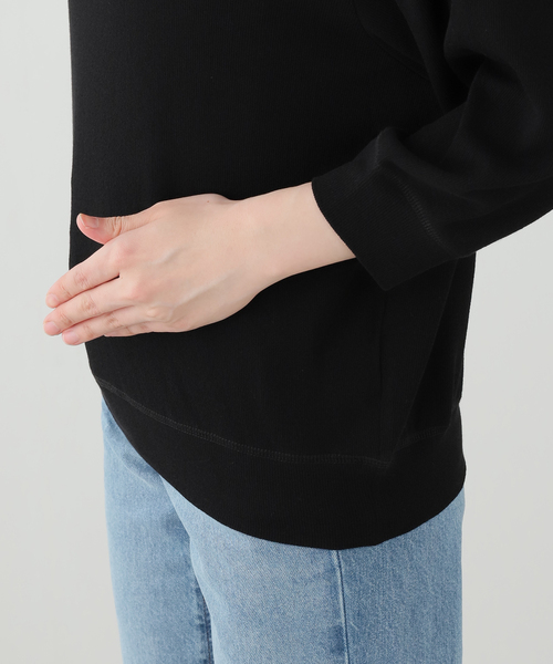IENA（イエナ）の「ガーゼフライス ボートネックプルオーバー（Tシャツ/カットソー・レディース・ブラック/ホワイト・FREE）」の6枚目の写真