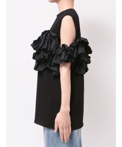 CALNAMUR(カルナムール)の「天竺ナイロンドッキングビスチェ(Tシャツ/カットソー・レディース・ブラック/グレー/ホワイト・FREE)」の16枚目の写真