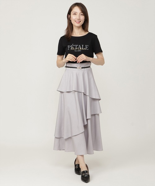 SWINGLE(スウィングル)の「パールバックルベルトティアードスカート(スカート・レディース・カーキ/ネイビー/パープル・SMALL/MEDIUM)」の22枚目の写真