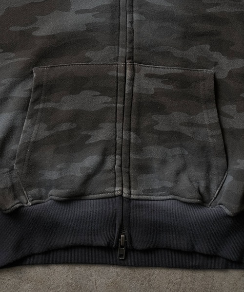 ADAMASTE(アダマスト)の「Double Zip-Up Short Hoodie Camo - 迷彩ダブルショートフーディー【短丈】(パーカー・メンズ・グレー系カモフラージュ/グリーン系カモフラージュ・SMALL/MEDIUM/LARGE)」の15枚目の写真