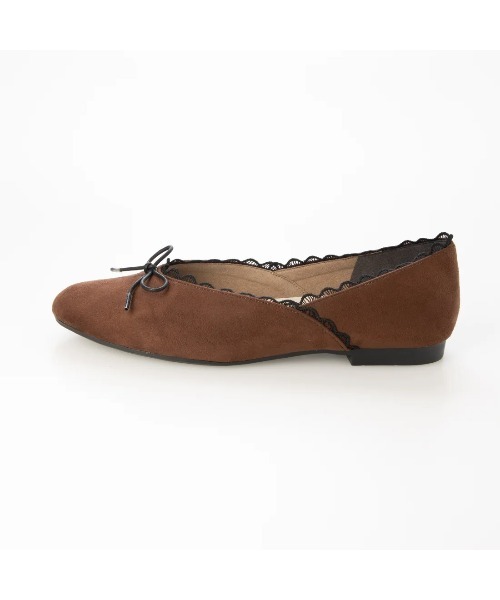 Launa lea(ラウナレア)の「【26秋冬】レースパイピングリボンバレエシューズ(B1616,B1616A,B1616C)(バレエシューズ・レディース・ピンク/アニマル/ダークブラウン/ブラック系その他/レオパード・23.5cm/23.0cm/22.0cm/22.5cm/24.5cm/24.0cm/25.0cm)」の18枚目の写真