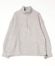 Robes&Confections/ローブス&コンフェクションズ/コットン裏毛両面起毛ハーフジップネック