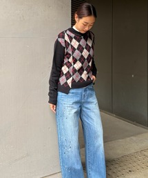 LE CIEL BLEU | アーガイルニットプルオーバー / Argyle Knit Pullover(ニット/セーター)