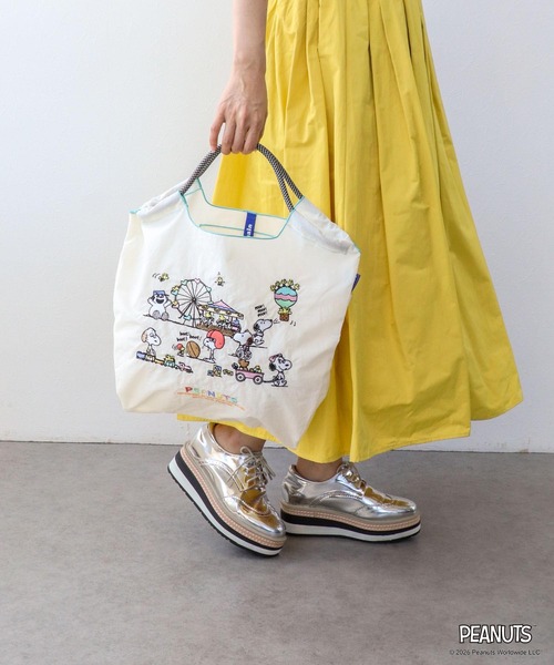 Three Four Time(スリーフォータイム)の「<一部店舗・WEBにて販売>【Ball&Chain×PEANUTS】SNOOPYS SIBLINGS M(トートバッグ・レディース・チャコールグレー/アイボリー・FREE)」の14枚目の写真