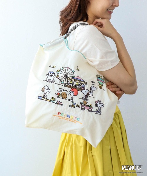 Three Four Time(スリーフォータイム)の「<一部店舗・WEBにて販売>【Ball&Chain×PEANUTS】SNOOPYS SIBLINGS M(トートバッグ・レディース・チャコールグレー/アイボリー・FREE)」の16枚目の写真