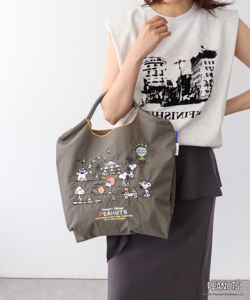 Three Four Time(スリーフォータイム)の「<一部店舗・WEBにて販売>【Ball&Chain×PEANUTS】SNOOPYS SIBLINGS M(トートバッグ・レディース・チャコールグレー/アイボリー・FREE)」の12枚目の写真