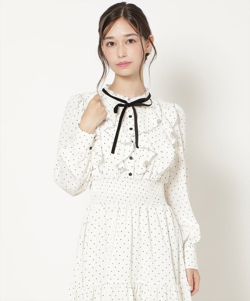 WILLSELECTION(ウィルセレクション)の「ラッフルフリルティアードワンピース(ワンピース・レディース・ブラック系その他/ホワイト系その他/ブラウン系その他・FREE)」の16枚目の写真