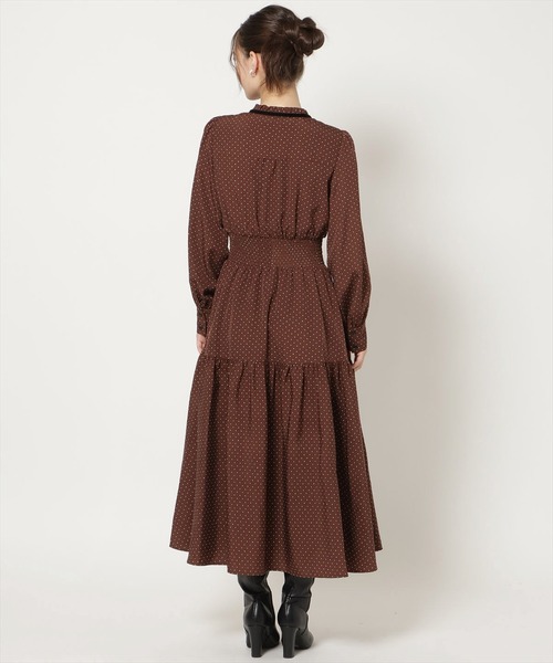 WILLSELECTION(ウィルセレクション)の「ラッフルフリルティアードワンピース(ワンピース・レディース・ブラック系その他/ホワイト系その他/ブラウン系その他・FREE)」の5枚目の写真