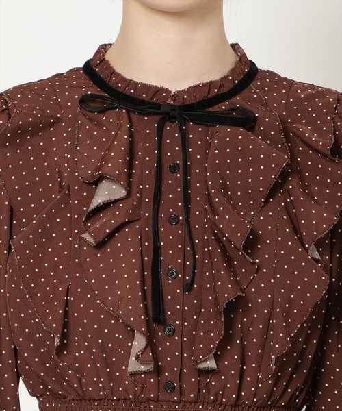 WILLSELECTION(ウィルセレクション)の「ラッフルフリルティアードワンピース(ワンピース・レディース・ブラック系その他/ホワイト系その他/ブラウン系その他・FREE)」の7枚目の写真