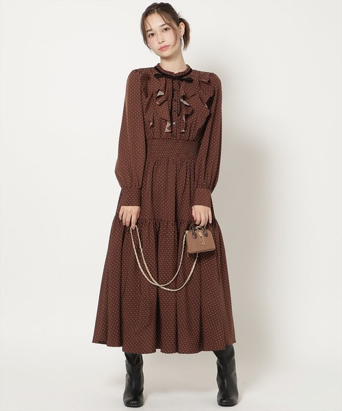 WILLSELECTION(ウィルセレクション)の「ラッフルフリルティアードワンピース(ワンピース・レディース・ブラック系その他/ホワイト系その他/ブラウン系その他・FREE)」の15枚目の写真