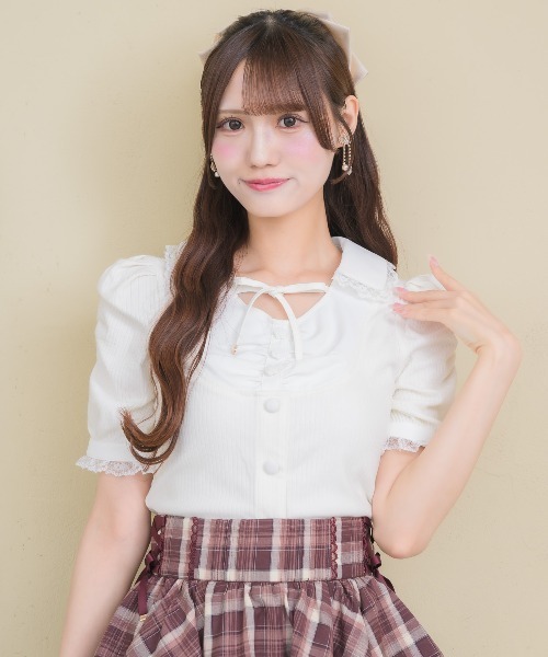 couture BY ROJITA(クチュールバイロジータ)の「シャツレイヤードテレコトップス(Tシャツ/カットソー・レディース・ブラック/グレー/ホワイト・FREE)」の2枚目の写真