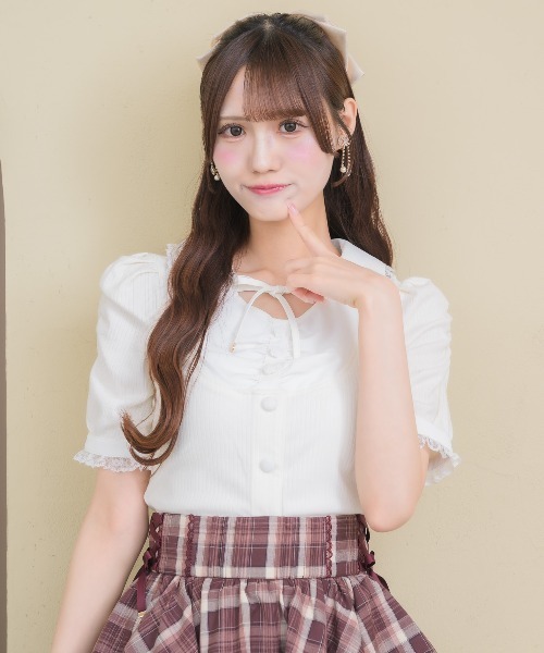 couture BY ROJITA(クチュールバイロジータ)の「シャツレイヤードテレコトップス(Tシャツ/カットソー・レディース・ブラック/グレー/ホワイト・FREE)」の17枚目の写真