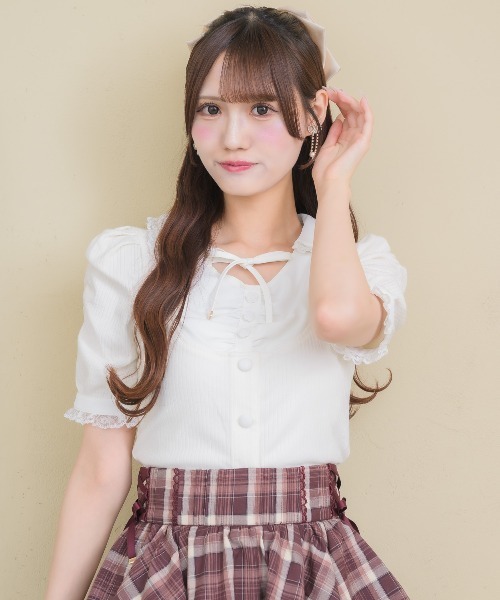 couture BY ROJITA(クチュールバイロジータ)の「シャツレイヤードテレコトップス(Tシャツ/カットソー・レディース・ブラック/グレー/ホワイト・FREE)」の19枚目の写真