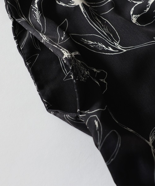 antiqua（アンティカ）の「花柄  Aライン シャツワンピース（シャツワンピース・レディース・ブラック・ONESIZE）」の13枚目の写真