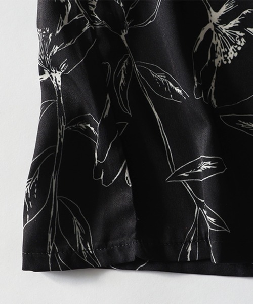 antiqua（アンティカ）の「花柄  Aライン シャツワンピース（シャツワンピース・レディース・ブラック・ONESIZE）」の11枚目の写真