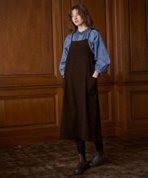 LE GLAZIK | C/Rコーデュロイ サロペットスカート WOMEN