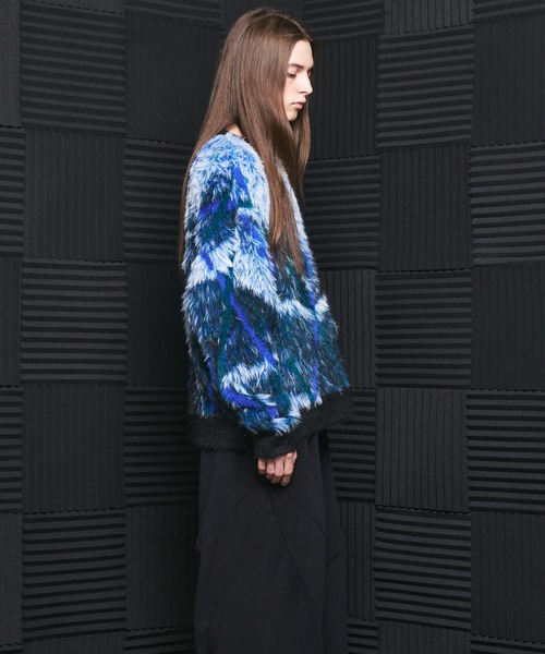 MAISON SPECIAL(メゾンスペシャル)の「《UNISEX》アブストラクトアーガイルプライムオーバーシャギーニットセーター/Abstract Argyle Prime-Over Shaggy Knit Sweater【MAISON SPECIAL/メゾンスペシャル】(ニット/セーター・メンズ・グリーン/オレンジ・0/2/1)」の13枚目の写真