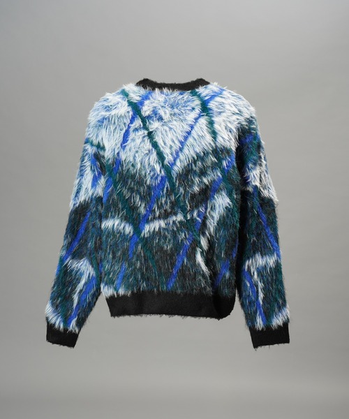 MAISON SPECIAL(メゾンスペシャル)の「《UNISEX》アブストラクトアーガイルプライムオーバーシャギーニットセーター/Abstract Argyle Prime-Over Shaggy Knit Sweater【MAISON SPECIAL/メゾンスペシャル】(ニット/セーター・メンズ・グリーン/オレンジ・0/2/1)」の18枚目の写真