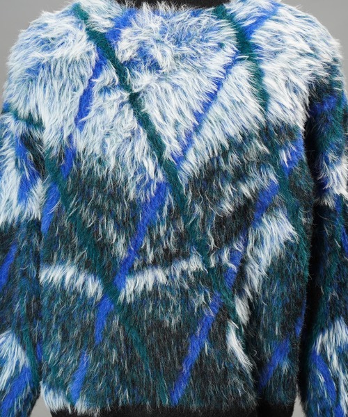 MAISON SPECIAL(メゾンスペシャル)の「《UNISEX》アブストラクトアーガイルプライムオーバーシャギーニットセーター/Abstract Argyle Prime-Over Shaggy Knit Sweater【MAISON SPECIAL/メゾンスペシャル】(ニット/セーター・メンズ・グリーン/オレンジ・0/2/1)」の21枚目の写真