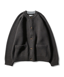 Annette Wool Heavy Rib Knit Cardigan Spain Olive
